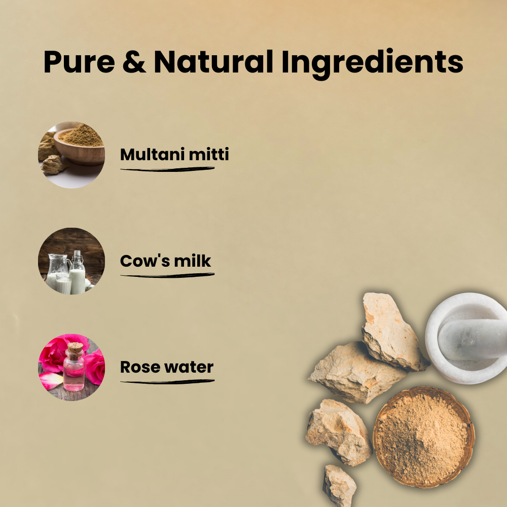 Multani Mitti & Rose Water Soap with Cow Milk & Rose Water – Oil Control & Skin Healing